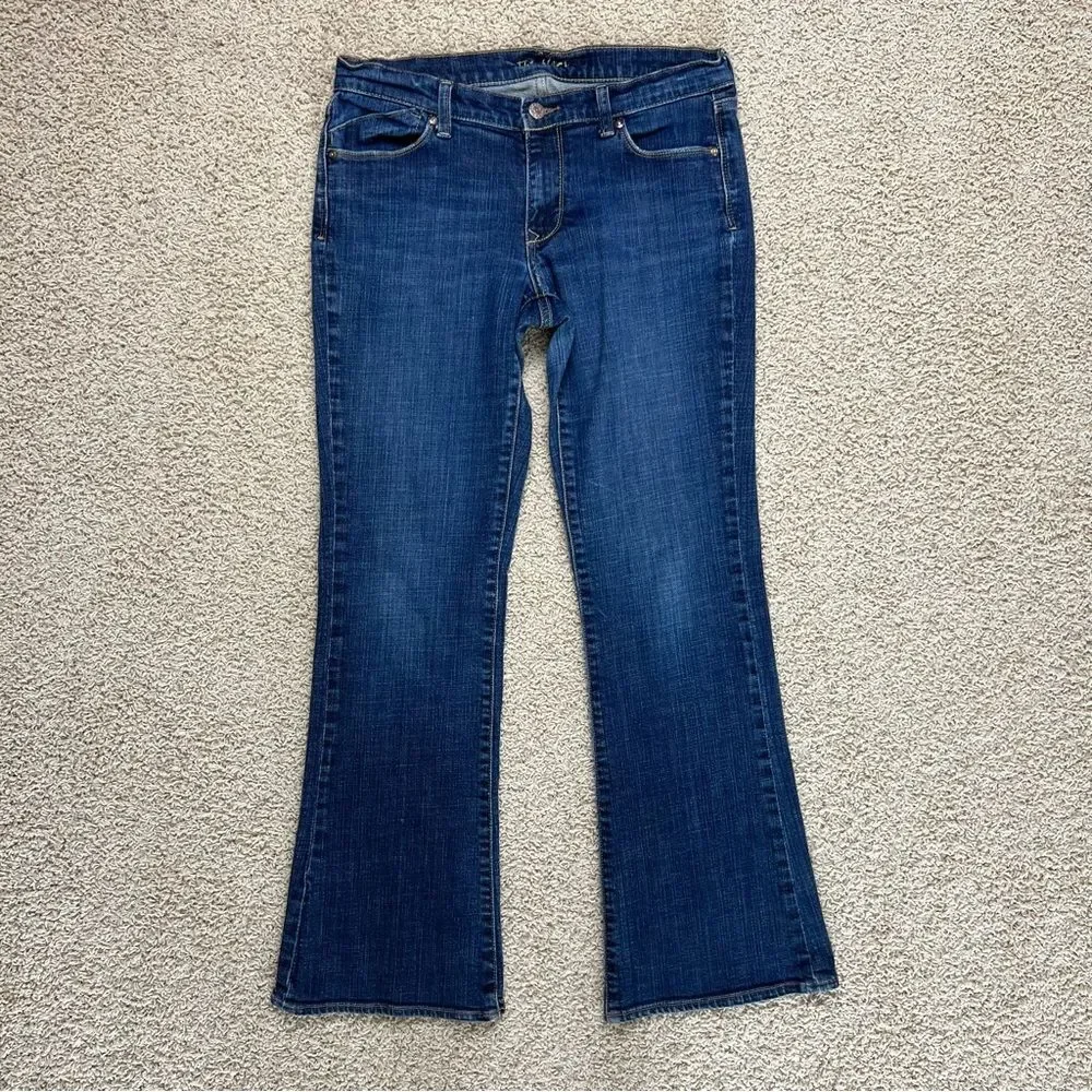 OLD NAVY The Flirt Flare Mid Rise Jeans Denim Medium Wash Blue Size 8